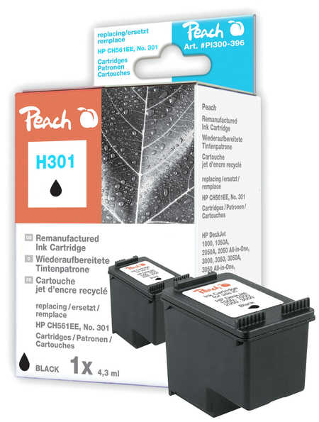 Peach Tête d'impression  noire, compatible avec
ID-Fabricant: No. 301 bk, CH561EE HP DeskJet 2050