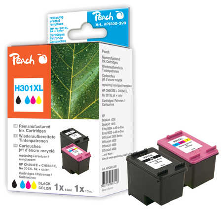 Peach  Multi Pack, compatible avec
ID-Fabricant: No. 301XL, CH563EE, CH564EE HP DeskJet 2050