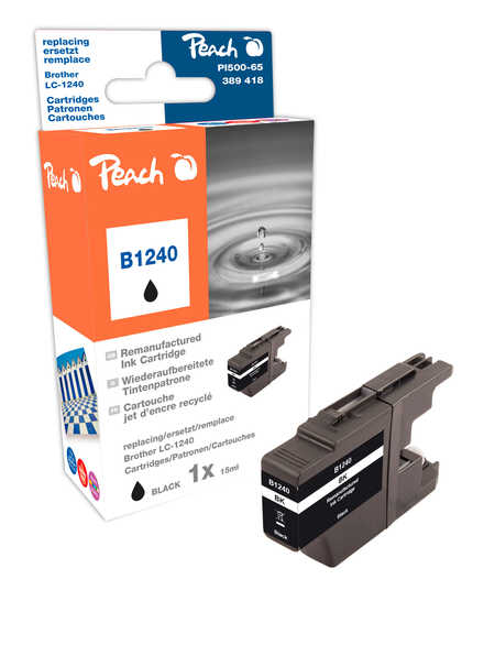 Peach Cartouche d'encre  noir, compatible avec
ID-Fabricant: LC-1240BK Brother MFCJ 430 W