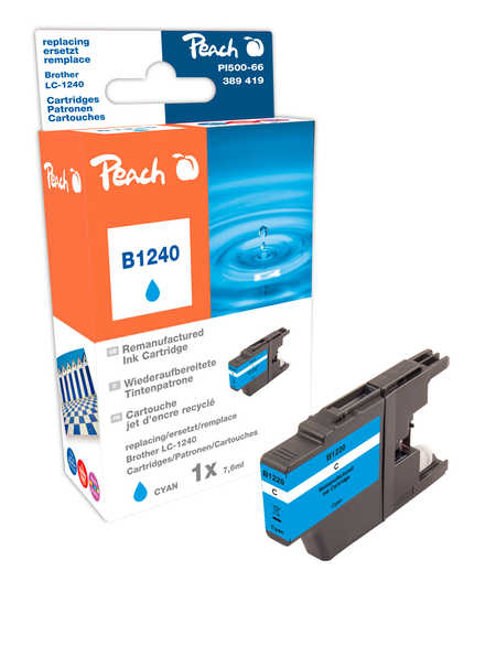 Peach Cartouche d'encre  cyan, compatible avec
ID-Fabricant: LC-1240C Brother MFCJ 430 W
