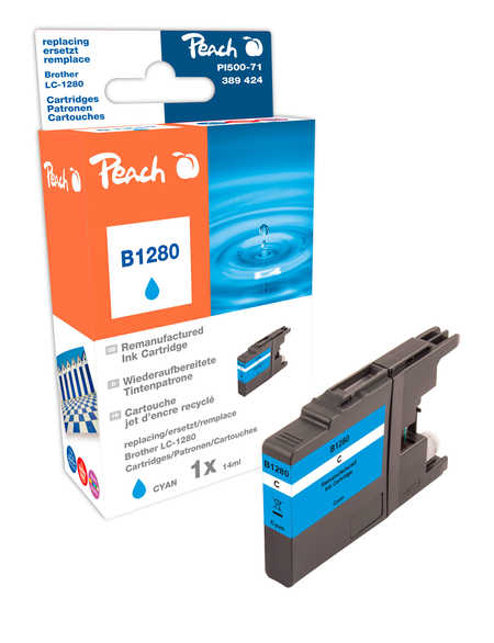 Peach  XL cartouche d'encre cyan, compatible avec
ID-Fabricant: LC-1280XLC Brother MFCJ 6510 DW
