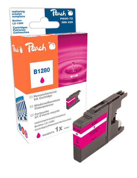 Peach  XL cartouche d'encre magenta, compatible avec
ID-Fabricant: LC-1280XLM Brother MFCJ 6510 DW