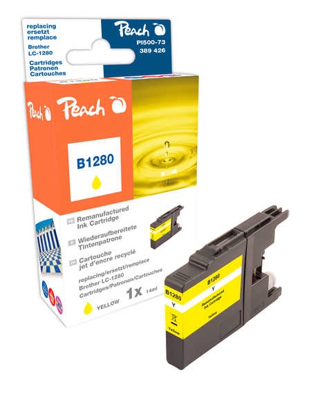 Peach  cartouche d'encre jaune XL, compatible avec
ID-Fabricant: LC-1280XLY Brother MFCJ 6510 DW