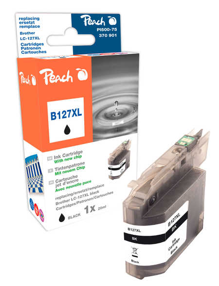 Peach Cartouche d'encre  noir XL, compatible avec
ID-Fabricant: LC-127XLBK Brother MFCJ 4310 DW