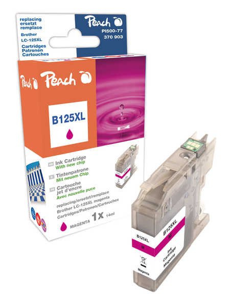 Peach Cartouche d'encre  magenta XL, compatible avec
ID-Fabricant: LC-125XLM Brother MFCJ 4310 DW