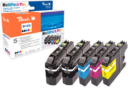Peach Multipack Plus  compatible avec
ID-Fabricant: LC-123VALBP Brother MFCJ 4310 DW
