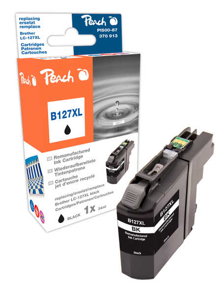 Peach Cartouche d'encre  noir XL, compatible avec
ID-Fabricant: LC-127XLBK Brother MFCJ 4310 DW