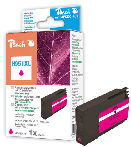 Peach  cartouche d'encre magenta HC compatible avec
ID-Fabricant: No. 951XL m, CN047A HP OfficeJet Pro 8630 e-All-in-One