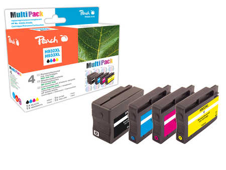 Peach Multipack  avec puce, compatible avec
ID-Fabricant: No. 932XL, No. 933XL, C2P42A HP OfficeJet 7600 Series