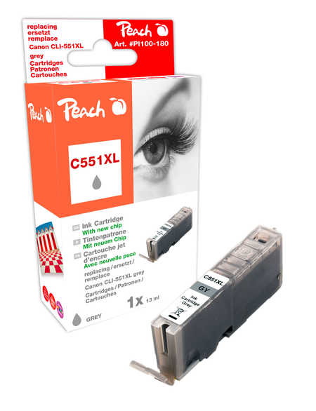 Peach  cartouche d'encre Photo gris compatible avec
ID-Fabricant: CLI-551XLGY, 6447B001 Canon Pixma MG 7150