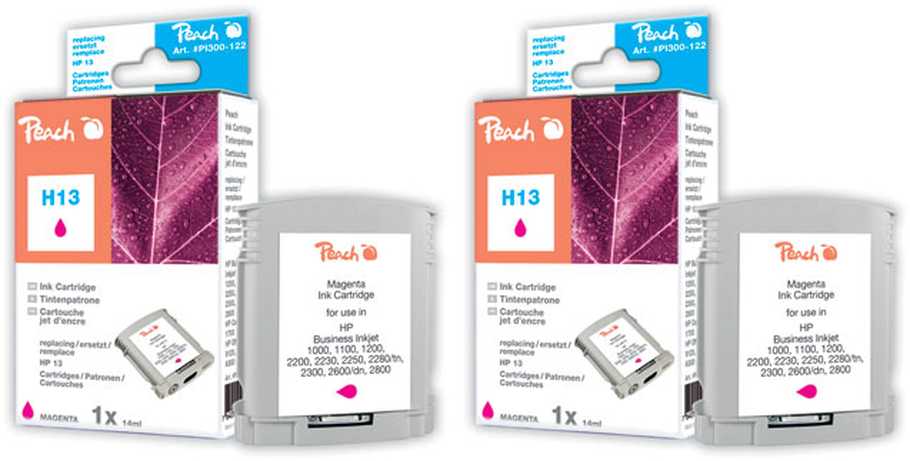 Peach  Twin Pack cartouche d'encre magenta, compatible avec HP Business InkJet 1000