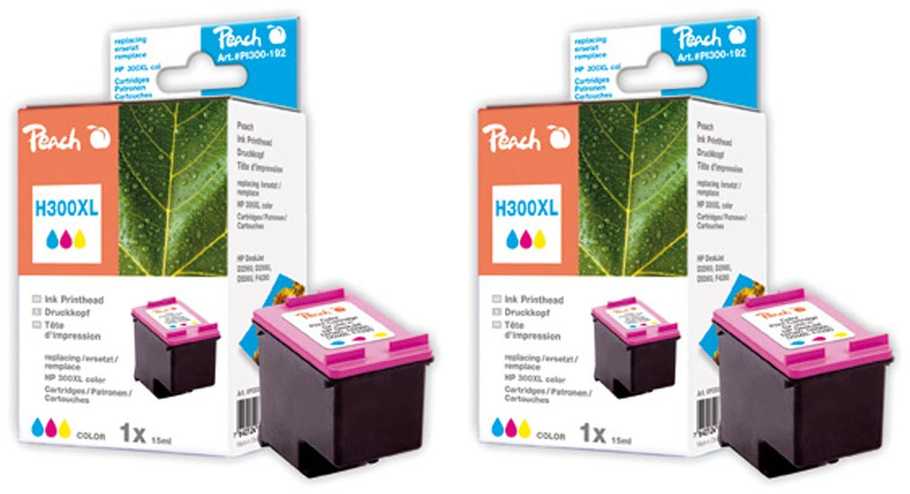 Peach  Double Pack tête d'impression couleur, compatible
ID-Fabricant: No. 300XL c*2, D8J44AE HP OfficeJet 4500 Wireless
