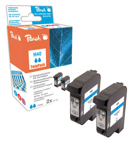 Peach  Double Pack tête d'impression cyan, compatible avec
ID-Fabricant: No. 40 c*2, 51640CE*2 Xerox sans-designation 2230 IJ Color