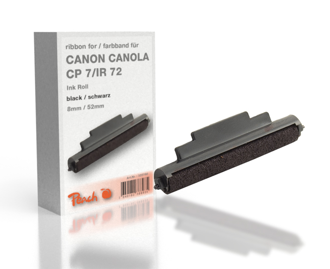 Peach Ribbon cartridge compatible to Canon Canola CP7/IR 72, bk, Ink Roll Epson Stylus Color 880 Series