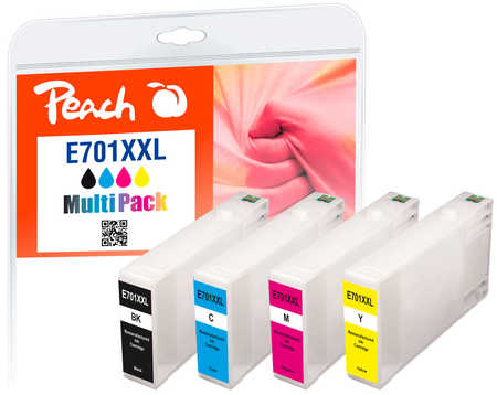 Peach  Multi Pack, compatible avec
ID-Fabricant: T7015, T7011-T7014 Epson WorkForce Pro WP-4095 DN