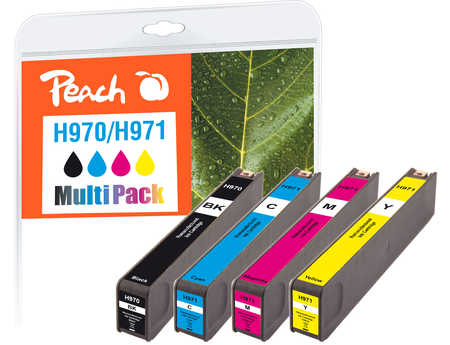 Peach  Combi Pack compatible avec
ID-Fabricant: No. 970, No. 971, CN621A, CN622A, CN623A, CN624A HP OfficeJet Pro X 476 dn