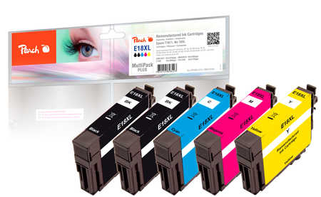 Peach Multipack Plus  compatible avec
ID-Fabricant: No. 18XL, C13T18164010 Epson Expression Home XP-313