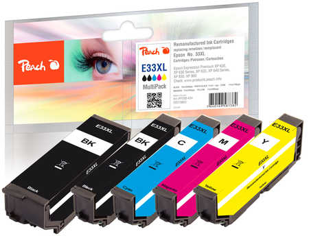 Peach  Multipack compatible avec
ID-Fabricant: T3357, No. 33XL, C13T33574010 Epson Expression Premium XP-7100