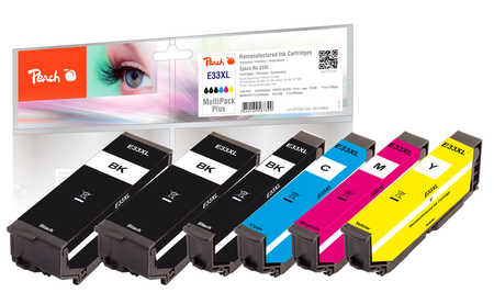 Peach  Multi Pack Plus, HY compatible avec
ID-Fabricant: T3357, No. 33XL, C13T33574010 Epson Expression Premium XP-7100