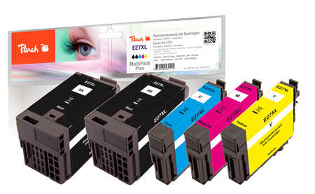 Peach  Multipack Plus compatible avec
ID-Fabricant: T2716, No. 27XL, C13T27164010 Epson WorkForce WF-3620 WF