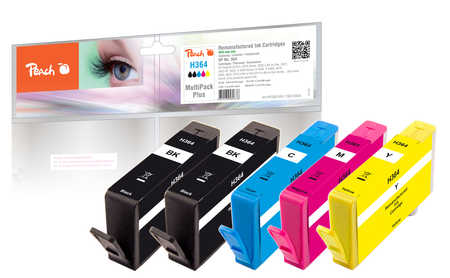 Peach Multipack Plus  avec puce compatible avec
ID-Fabricant: No. 364, N9J73AE, SD534EE HP PhotoSmart Premium TouchSmart Web C 309 n