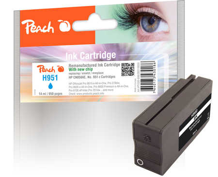 Peach  cartouche d'encre Cartridge noire compatible avec
ID-Fabricant: No. 950 bk, CN049A HP OfficeJet Pro 8630 e-All-in-One