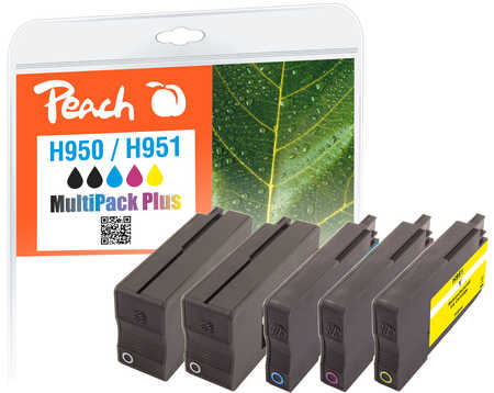 Peach  Combi Pack Plus compatible avec
ID-Fabricant: No. 950*2, No. 951, CN049A*2, CN050A, CN051A, CN052A HP OfficeJet Pro 8630 e-All-in-One