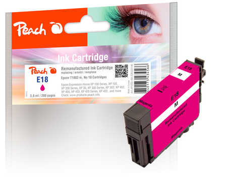 Peach Cartouche d'encre  magenta, compatible avec
ID-Fabricant: No. 18 m, C13T18034010 Epson Expression Home XP-313
