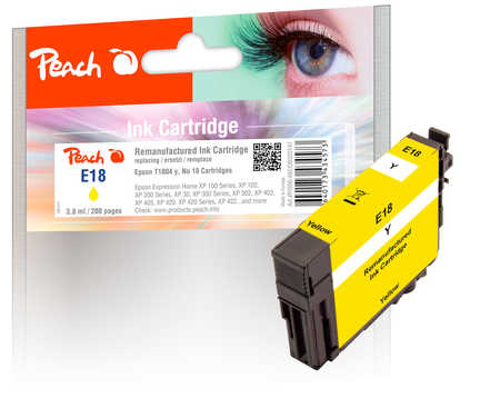 Peach Cartouche d'encre  jaune, compatible avec
ID-Fabricant: No. 18 y, C13T18044010 Epson Expression Home XP-313
