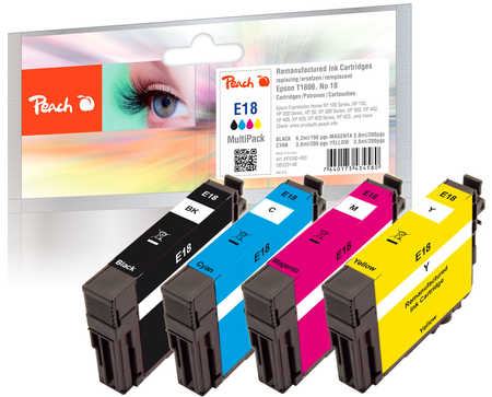 Peach  Multi Pack, compatible avec
ID-Fabricant: No. 18, C13T18064010 Epson Expression Home XP-313