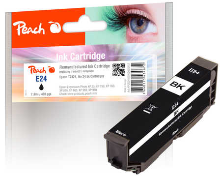 Peach Cartouche d'encre  noir, compatible avec
ID-Fabricant: No. 24 bk, C13T24214010 Epson Expression Photo XP-950