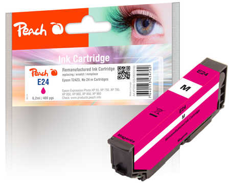Peach Cartouche d'encre  magenta, compatible avec
ID-Fabricant: No. 24 m, C13T24234010 Epson Expression Photo XP-950