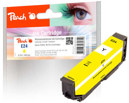 Peach Cartouche d'encre  jaune, compatible avec
ID-Fabricant: No. 24 y, C13T24244010 Epson Expression Photo XP-950