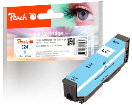 Peach  cartouche d'encre light cyan, compatible avec
ID-Fabricant: No. 24 lc, C13T24254010 Epson Expression Photo XP-950