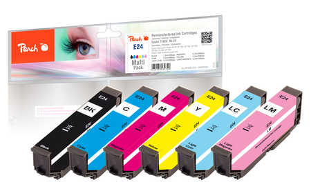 Peach  Multi Pack, compatible avec
ID-Fabricant: No. 24, C13T24284010 Epson Expression Photo XP-950