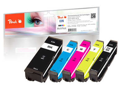 Peach  Multi Pack, compatible avec
ID-Fabricant: No. 26, C13T26164010 Epson Expression Premium XP-820