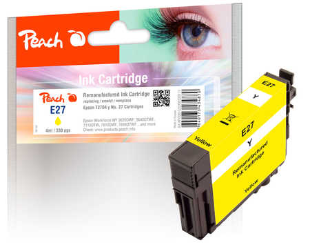 Peach  cartouche d'encre jaune compatible avec
ID-Fabricant: T2704, No. 27 y, C13T27044010 Epson WorkForce WF-3620 WF
