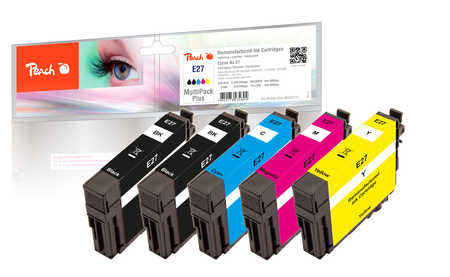 Peach  Multipack Plus compatible avec
ID-Fabricant: T2706, T2701, No. 27, C13T27064010, C13T27014010 Epson WorkForce WF-3620 WF