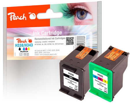 Peach  Multi Pack, compatible avec
ID-Fabricant: No. 338, No. 343, C8765E, C8766E HP OfficeJet 7300 Series