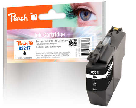 Peach Cartouche d'encre  noir, compatible avec
ID-Fabricant: LC-3217BK Brother MFCJ 6535 DW