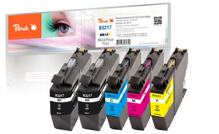 Peach  Multipack Plus avec puce, compatible avec
ID-Fabricant: LC-3217 Brother MFCJ 6535 DW