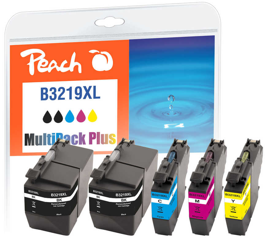 Peach Multipack Plus  compatible avec
ID-Fabricant: LC-3219XL Brother MFCJ 6535 DW
