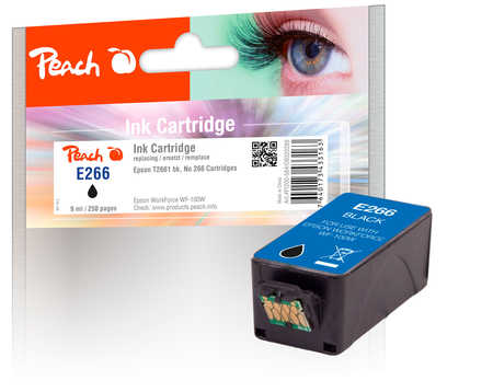 Peach Cartouche d'encre  noir, compatible avec
ID-Fabricant: No. 266BK, C13T26614010 Epson WorkForce WF-100 W