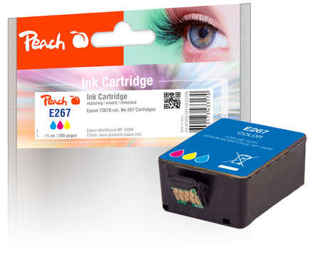 Peach Cartouche d'encre  couleur, compatible avec
ID-Fabricant: No. 267C, C13T26704010 Epson WorkForce WF-100 W