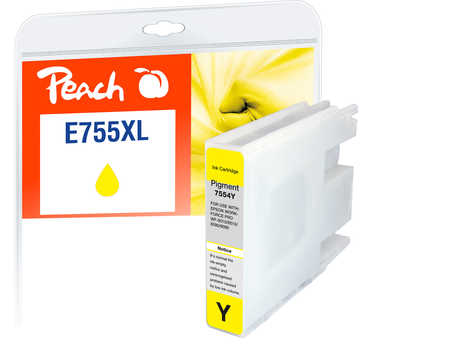 Peach  cartouche d'encre XL jaune, compatible avec
ID-Fabricant: T7554Y, C13T755440 Epson WorkForce Pro WF-8010 DW