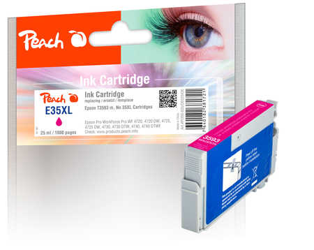 Peach  cartouche d'encre XL magenta, compatible avec
ID-Fabricant: T3593, No. 35XL m, C13T35934010 Epson WorkForce Pro WF-4725 DWF
