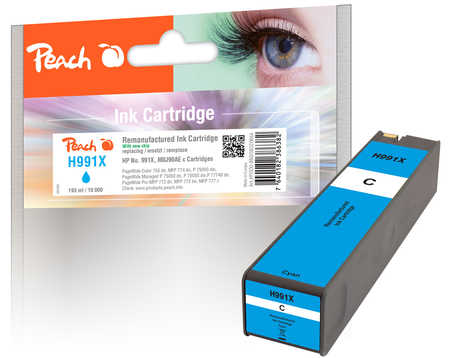 Peach  cartouche d'encre cyan extra HC compatible avec
ID-Fabricant: No. 991X C, M0J90AE HP PageWide Pro MFP 772 hn