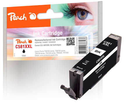 Peach  cartouche d'encre XXL photoblack noire, compatible avec
ID-Fabricant: CLI-581XXLBK, 1998C001 Canon Pixma TS 9100 Series