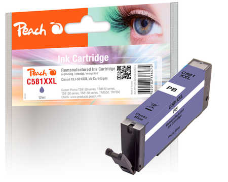 Peach  cartouche d'encre XXL photo bleu, compatible avec
ID-Fabricant: CLI-581XXLPB, 1999C001 Canon Pixma TS 9100 Series