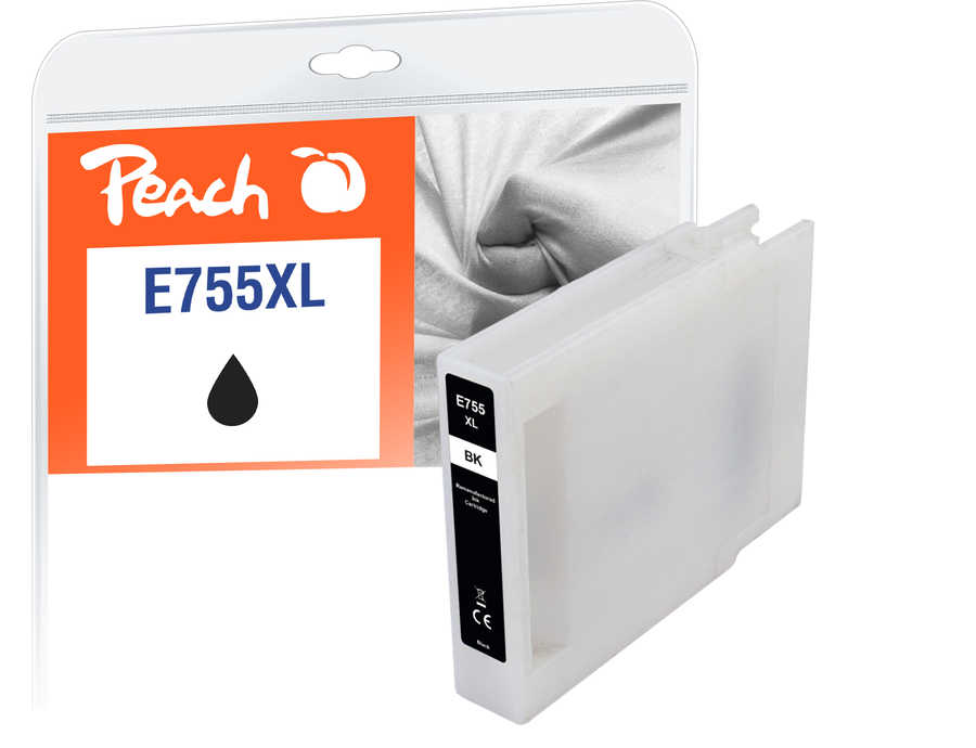 Peach  XL cartouche d'encre noire, compatible avec
ID-Fabricant: T7551BK, C13T755140 Epson WorkForce Pro WF-8010 DW